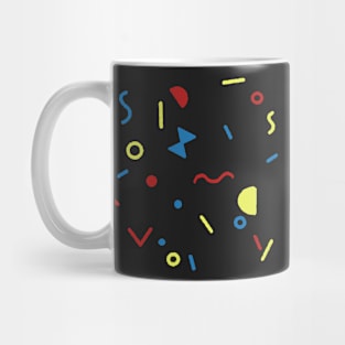 90s geometric pattern (white background) Mug